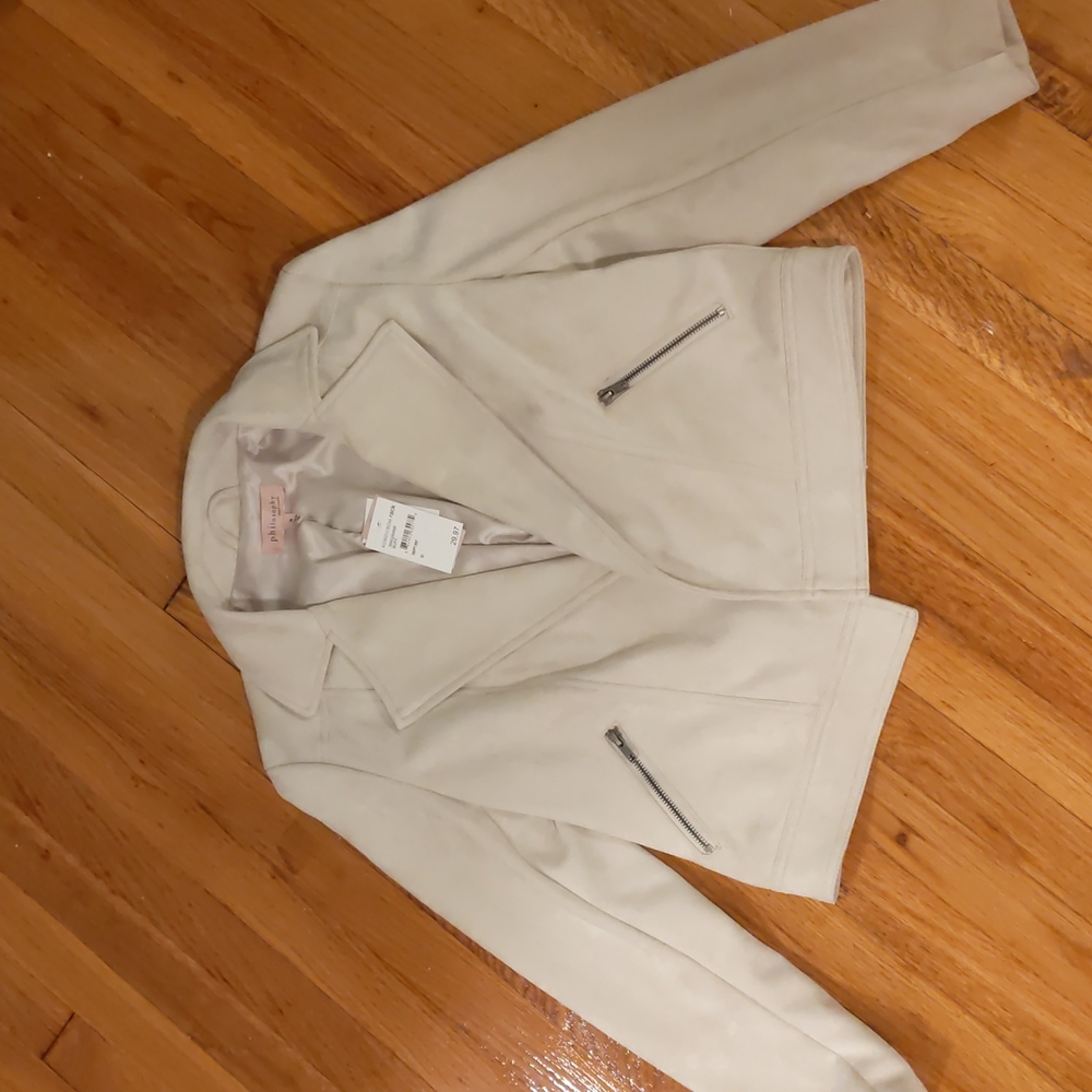 Beige Suede Philosophy Blazer Size Medium